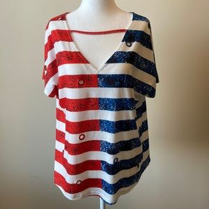 American Flag Medium Cotton Blouse